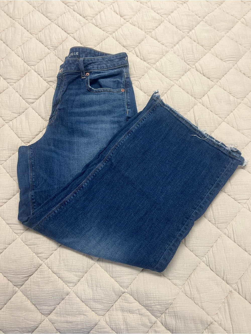 American Eagle Outfitters Dark Blue Wide Leg Jeans